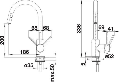 Blanco Mida-S zwart mat - 4