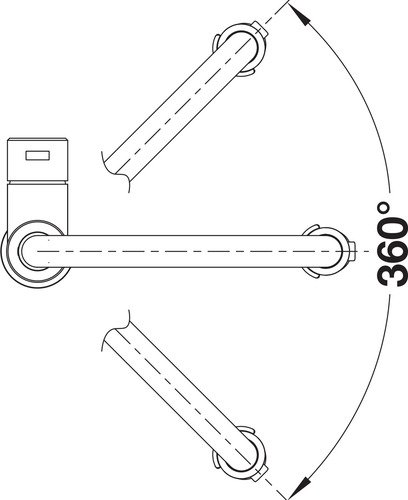 Blanco Sonea-S Flexo rvs geborsteld - 2