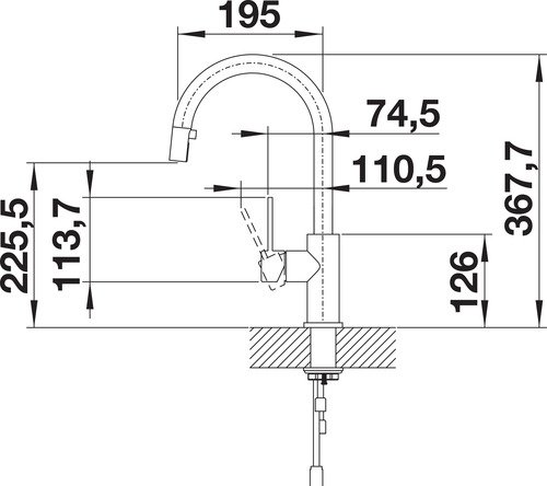 Blanco Candor-S roestvrij staal geborsteld/inox brossé LD/BP - 5