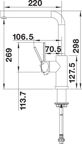 Blanco Lanora-F roestvrij staal geborsteld/inox brossé LD/BP - 5