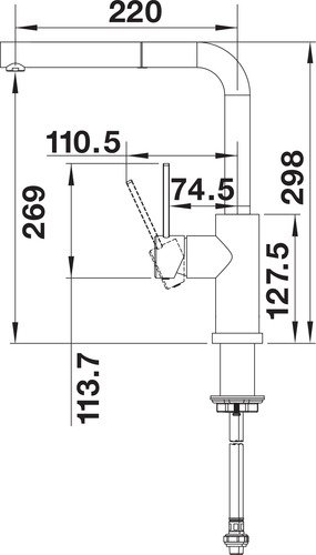 Blanco Lanora-S-F roestvrij staal geborsteld/inox brossé - 5
