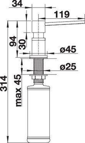 Blanco Lato Afwasmiddeldispenser satin gold-1