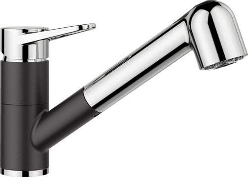 Blanco Wega-S II chroom/silgranit-zwart - 1