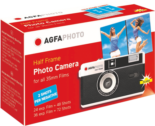 Agfa Photo Reusable Photo Camera 35mm - Half Frame - Black-1