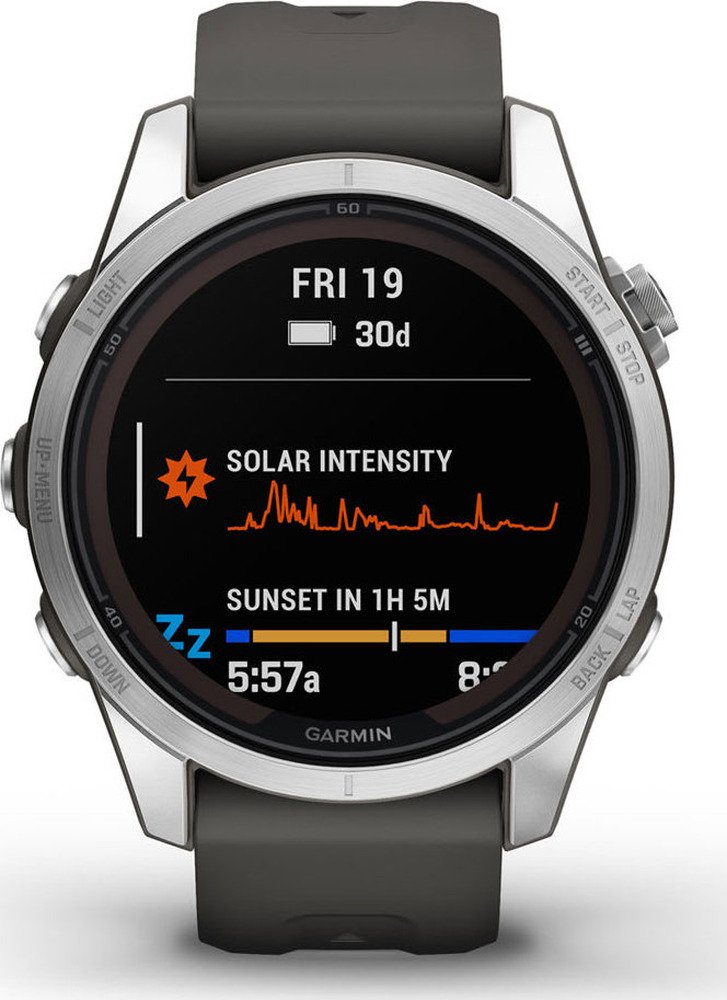 Garmin Fenix 7s Pro Solar 42mm - Smartwatch - Sporthorloge - Garmin Pay - 40+ Sport-apps - Muziek - Ingebouwde zaklamp - Tot wel 14 dagen Batterij - Zilver