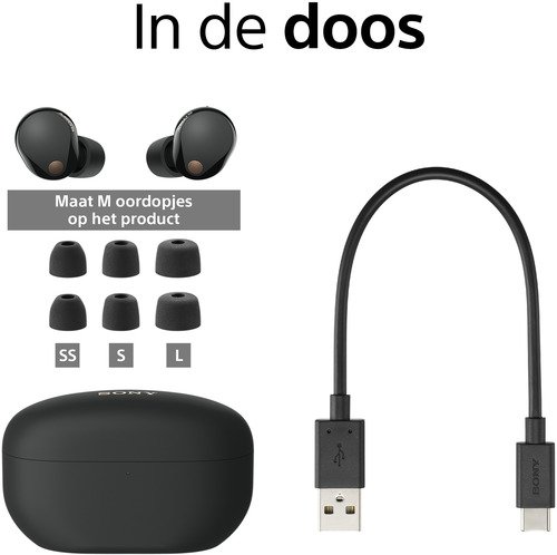 10a_SONY_WF1000XM5_Noise Cancelling oordopjes_Zwart