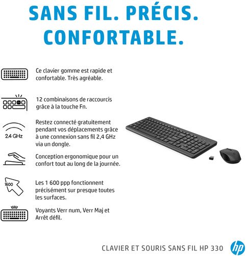 HP 330 Wireless Mouse  Keyboard Combo 2V9E6AA#ABB - 13