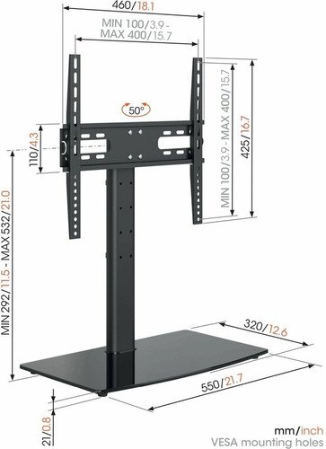 Vogels Support de table TV MS3085 - 3