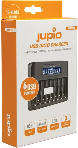 Jupio USB 8-slots Octo Battery Charger LCD - 2