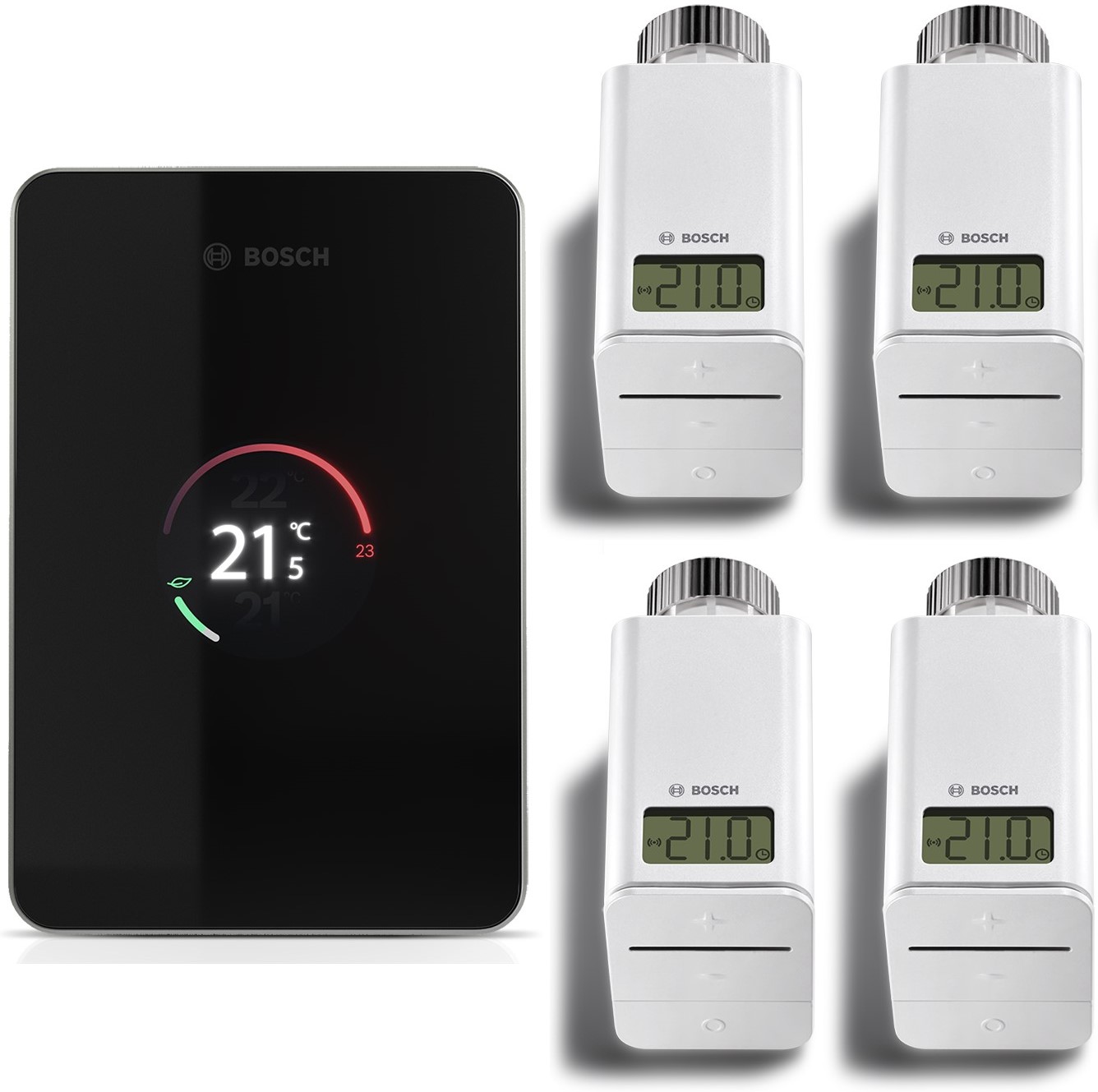 Bosch EasyControl CT 200 Noir + 4x Thermostat Connecté - 1