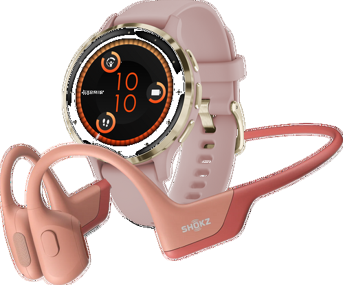 GarminVenu3S-DustRose+ShokzOpenRunProPink