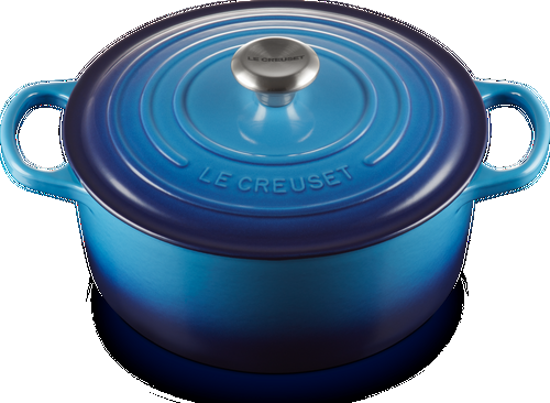 Le Creuset Gietijzeren Ronde Braadpan Azure 26cm-1