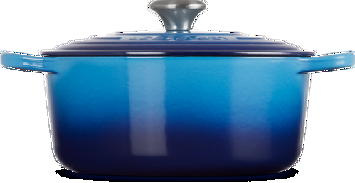 Le Creuset Gietijzeren Ronde Braadpan Azure 26cm-2