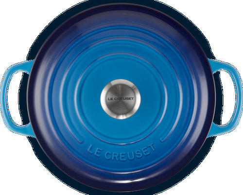 Le Creuset Gietijzeren Ronde Braadpan Azure 26cm-3