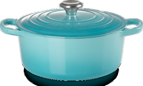 Le Creuset Gietijzeren Ronde Braadpan Caribbean Blue 26cm-0