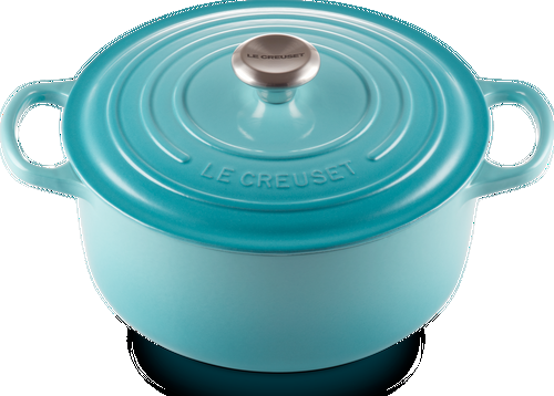 Le Creuset Gietijzeren Ronde Braadpan Caribbean Blue 26cm-1