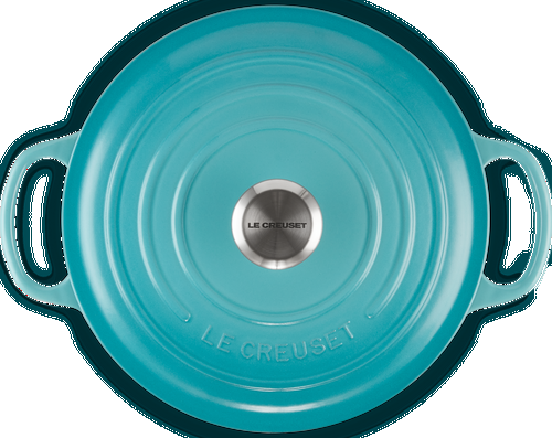 Le Creuset Gietijzeren Ronde Braadpan Caribbean Blue 26cm-3