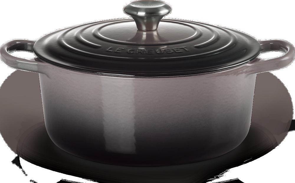 Le Creuset Gietijzeren Ronde Braadpan Flint 26cm 5.3L | Potten&Pannen | 0024147267492