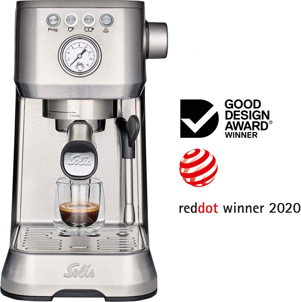 Solis Barista Perfetta Plus 1170 V2 Pistonmachine - Espressomachine - Koffiemachine met Bonen - RVS