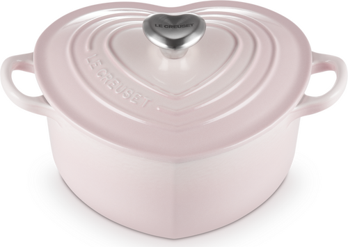 Le Creuset Casserole en fonte coeur Rose - 1