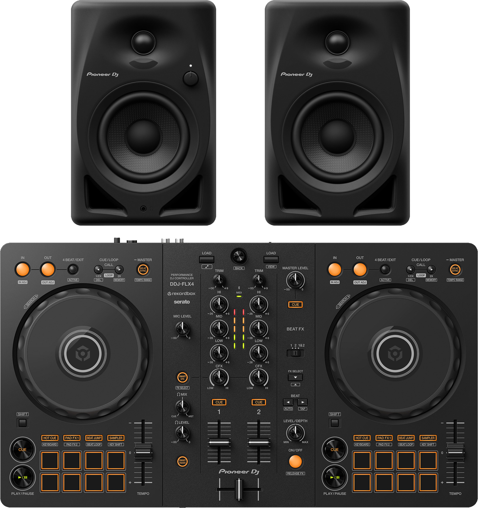 Pioneer DJ Controller DDJ-FLX4 + DM-40D | Art & Craft
