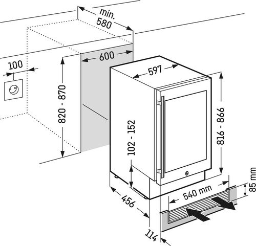 Liebherr Inbouw Wijnkast UWTES 1672-26-6