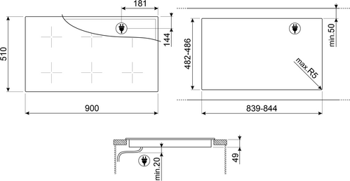 Smeg Kookplaat Inductie SI2951D-1