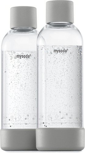 Mysoda PET Flessen 2 x 1L Grijs