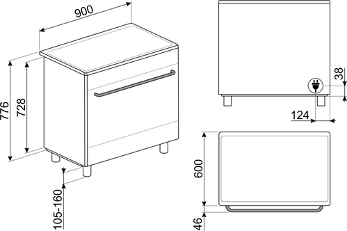 Smeg Kookplaat Inductie CX91IMBL-9