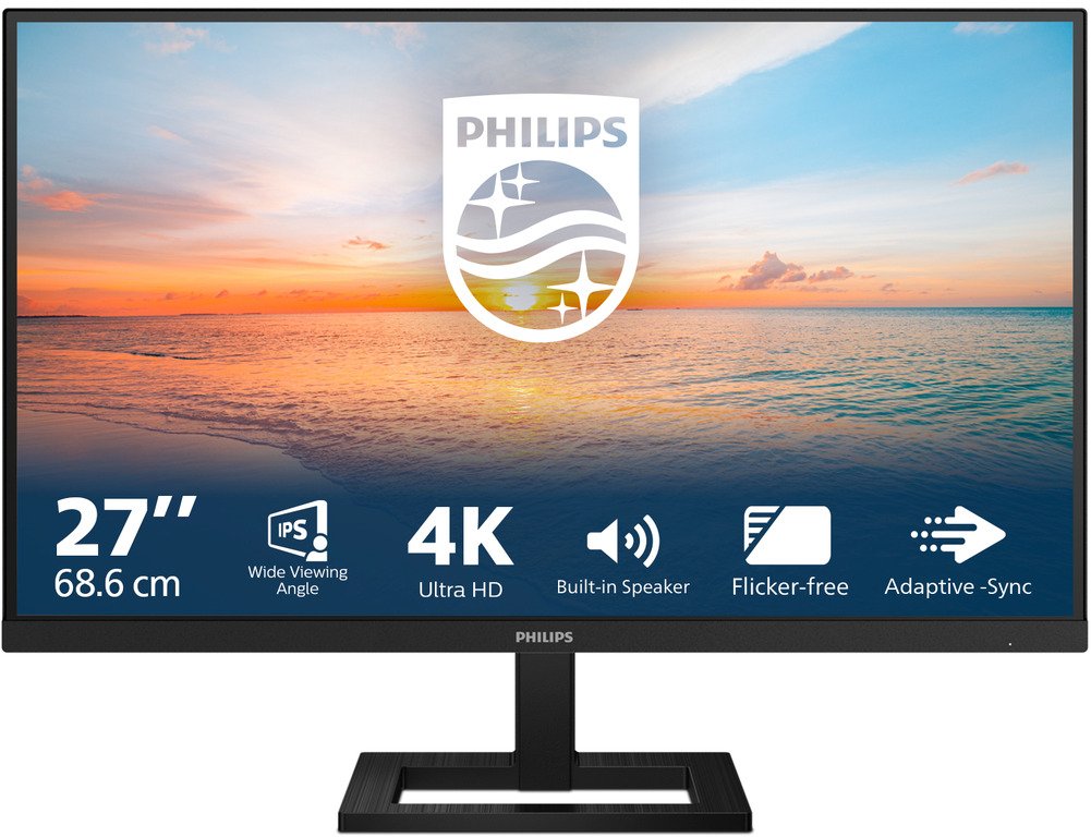 Philips 4K UHD-monitor 27E1N1800AE/00 ledmonitor 2x HDMI, 1x DisplayPort, Sound, HDR10