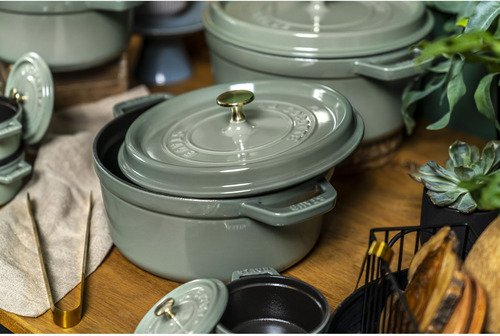 Staub Cocotte, Rond 24 cm - Eucalyptus - 12