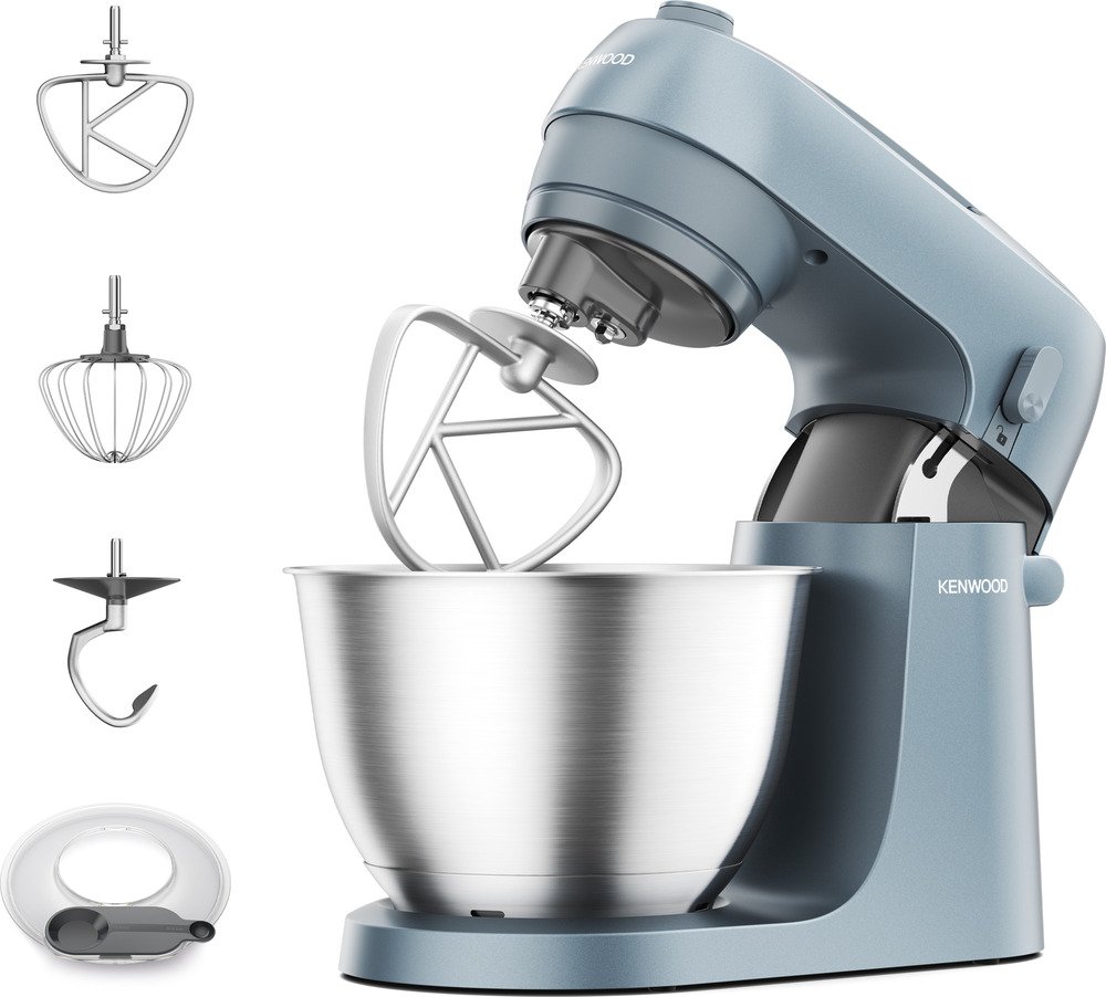 Kenwood GO keukenmachine KZM35.000GY - Blauw - 4L mengkom - Handvat voor gemakkelijk verplaatsen - Compacte keukenrobot - Opbergen in keukenkast of lade - [onderdeel GO collectie]
