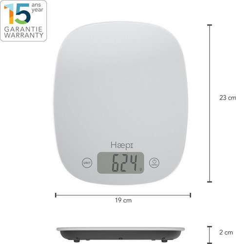 Haepi Keukenweegschaal Meteor Grey-2