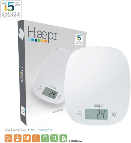 Haepi Keukenweegschaal Meteor Grey-3