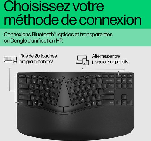 HP 960 Ergo Wireless Keyboard Qwerty - 12