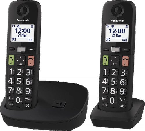 Panasonic DECT KX-TGU112EXB Duo Zwart - 1