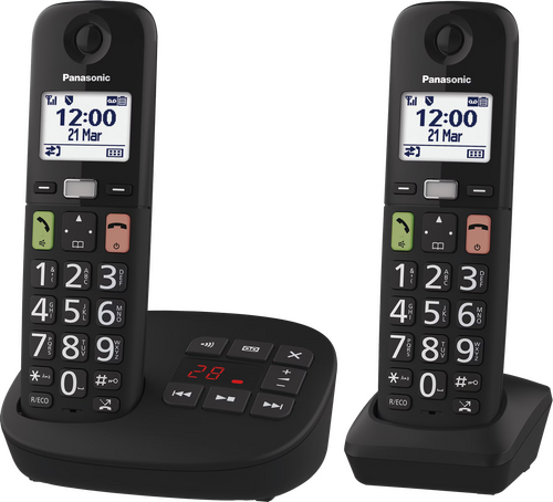 Panasonic DECT KX-TGU132EXB Duo Zwart - 1
