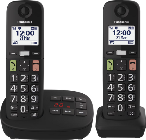Panasonic DECT KX-TGU132EXB Duo Zwart - 2
