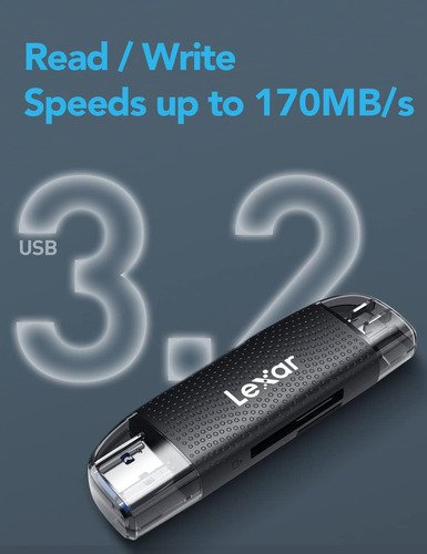 Lexar Reader LRW310 Dual Slot SD/microSD USB 3.1 A  C - 10