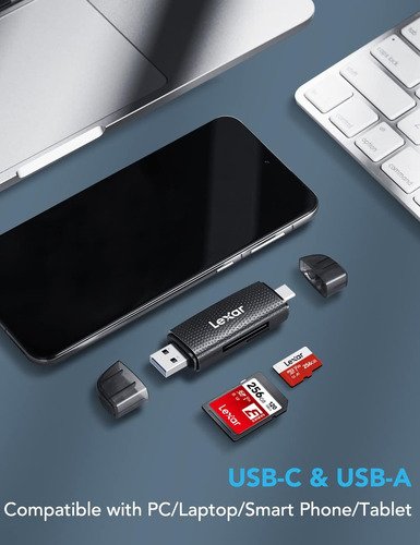 Lexar Reader LRW310 Dual Slot SD/microSD USB 3.1 A  C - 11