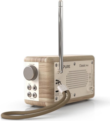 Pure Radio Classic Mini Wit/Eik - 4