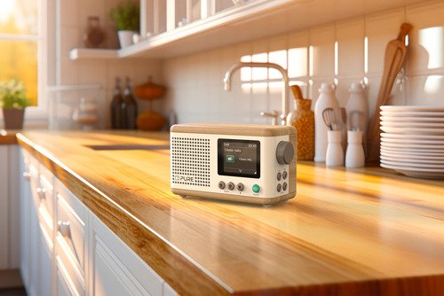 Pure Radio Classic Mini Wit/Eik - 5