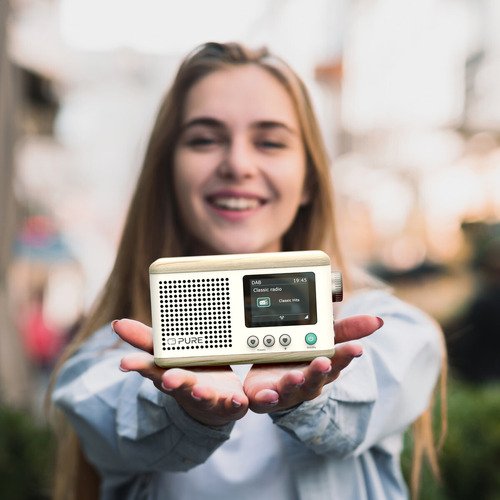 Pure Radio Classic Mini Wit/Eik - 6