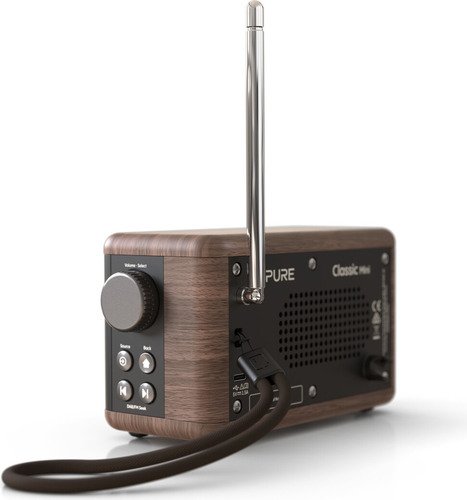 Pure Radio Classic Mini Zwart/Walnoot - 4