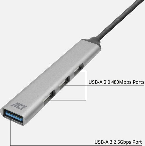 ACT AC6325 USB-A Hub - 5