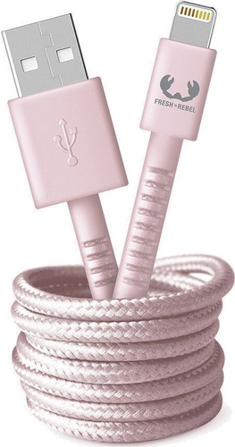 Fresh n Rebel USB - Lightning Fabriq Cable (2m) - Roze - 2