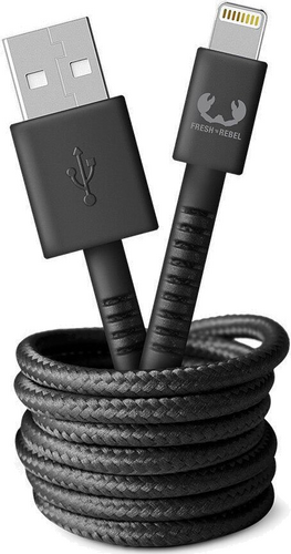 Fresh n Rebel USB - Lightning Fabriq Cable (2m) - Zwart - 2