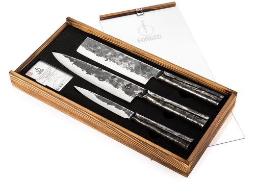 Forged Brute Messenset 3pcs - Koksmes, Hakbijl, Huishoudmes - 1