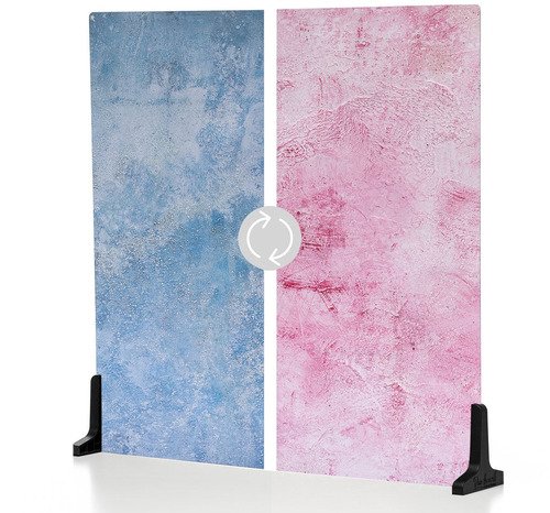V-Flat World Plastered Pink/Barn Door Blue - 1