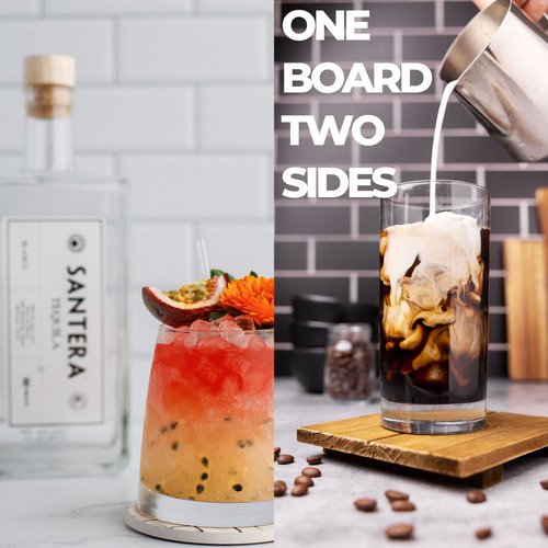 V-Flat World White Subway Tile/Ebony Subway Tile - 3